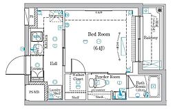 ラフィスタ元町II 5階1Kの間取り