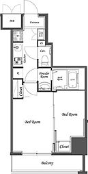 Nステージ本蓮沼 9階2Kの間取り