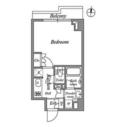 レジデンス清澄白河スクエア 5階1Kの間取り