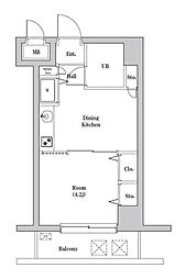 コムーネ八王子片倉 2階1DKの間取り