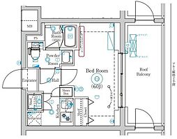 MIND武蔵中原 502 5階1Kの間取り