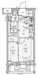 仮称)PREMIUM CUBE世田谷 2Kの間取図画像