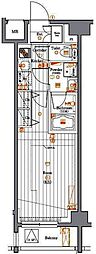 PREMIUMCUBE目黒東山♯mo 1Kの間取図画像