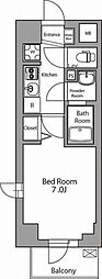 N-stageMatsudo 1Kの間取図画像