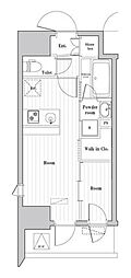 ARKMARK大森町ASYLCOURT 1DKの間取図画像