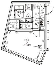 VERXEED STAIR Musashi-koyama 1Kの間取図画像