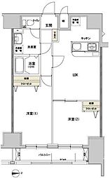 feeth日暮里 2LDKの間取図画像