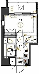 セジョリ早稲田2 1Kの間取図画像