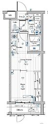 PREMIUMCUBE大岡山DEUX 1DKの間取図画像