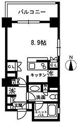 レジディア中落合-C ワンルームの間取図画像