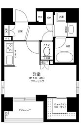 レヴィーナ東京八重洲通り ワンルームの間取図画像