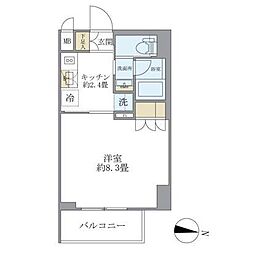 レクシード両国駅前 1Kの間取図画像