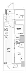 中野新井薬師レジデンス 1DKの間取図画像