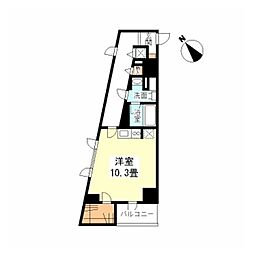 TKフラッツ渋谷 ワンルームの間取図画像