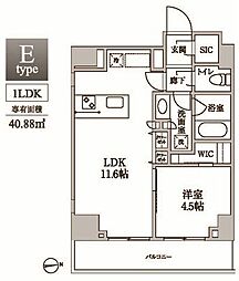 レジディア中延2 1LDKの間取図画像