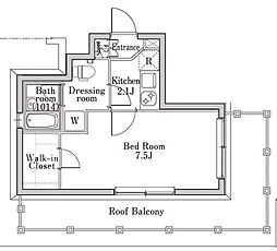 ラクラス学芸大学 1Kの間取図画像