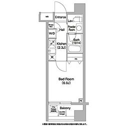 コンフォリア本所吾妻橋 1Kの間取図画像