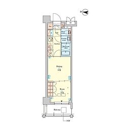 RJRプレシア千鳥 1DKの間取図画像