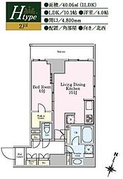 RESIDIA池上2 1LDKの間取図画像