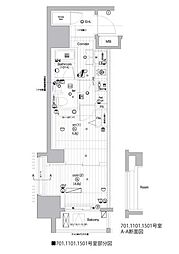 プレミアムキューブ亀戸 2Kの間取図画像