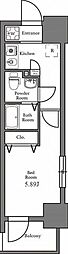 N-stageKumegawa 1Kの間取図画像