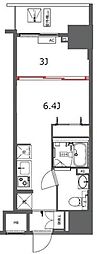ジェノヴィア東神田グリーンヴェール 1DKの間取図画像