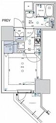 ライジングプレイス亀戸 1Kの間取図画像