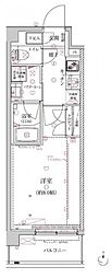 クレイシア森下 1Kの間取図画像