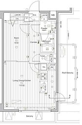 プレミアムキューブG北新宿DEUX 1LDKの間取図画像