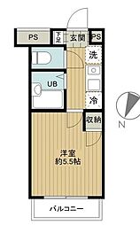 スカイコート新宿落合6 1Kの間取図画像