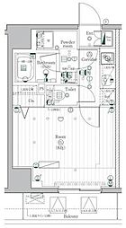 PREMIUMCUBE駒込 1Kの間取図画像