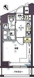 ワイズル・リオン新宿中井 1Kの間取図画像