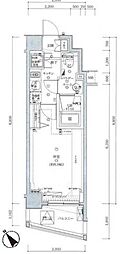 スパシエグランス学芸大学 1Kの間取図画像
