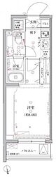 クレイシア祐天寺 1Kの間取図画像