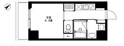 REISMHIVE中目黒 1Kの間取図画像