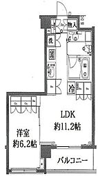プレミアムキューブ菊川 1LDKの間取図画像
