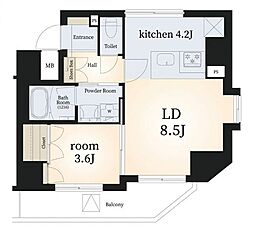 Log本所吾妻橋 1LDKの間取図画像