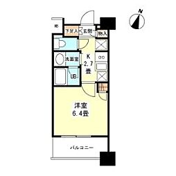 タワービューレジデンス吾妻橋 1Kの間取図画像