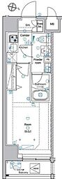 アンベリール亀戸パーク 1Kの間取図画像