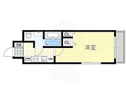 エスリード森ノ宮駅前 3階1Kの間取り