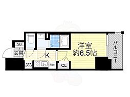 ララプレイス天王寺シエロ 14階1Kの間取り