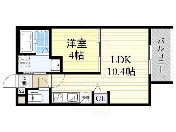 大阪府大阪市城東区諏訪１丁目(賃貸アパート1LDK・3階・33.28㎡)の写真 その2