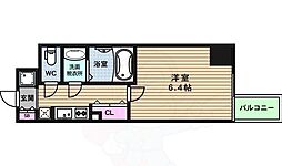 Osaka Metro谷町線 谷町四丁目駅 徒歩7分の賃貸マンション 3階1Kの間取り