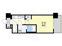 Osaka Metro中央線 緑橋駅 徒歩4分の賃貸マンション 4階1Kの間取り