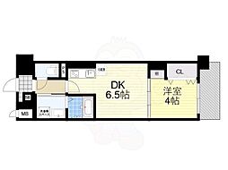 近鉄難波線 布施駅 徒歩7分の賃貸マンション 10階1DKの間取り