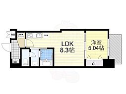 Osaka Metro今里筋線 緑橋駅 徒歩13分の賃貸マンション 5階1LDKの間取り