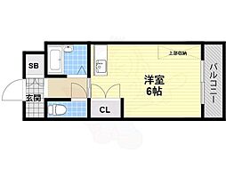 アローズパーク 5階ワンルームの間取り