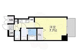 Osaka Metro中央線 緑橋駅 徒歩2分の賃貸マンション 1階1Kの間取り