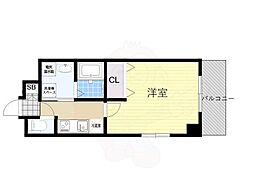 近鉄南大阪線 河堀口駅 徒歩4分の賃貸マンション 4階1Kの間取り