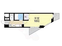 ロイヤルフェニックス 1Kの間取図画像